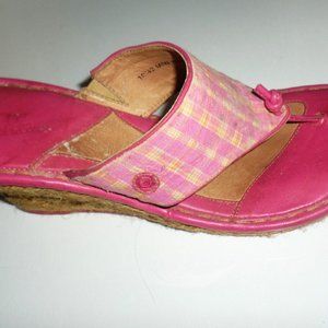 Born pink espadrille sandals wedges
